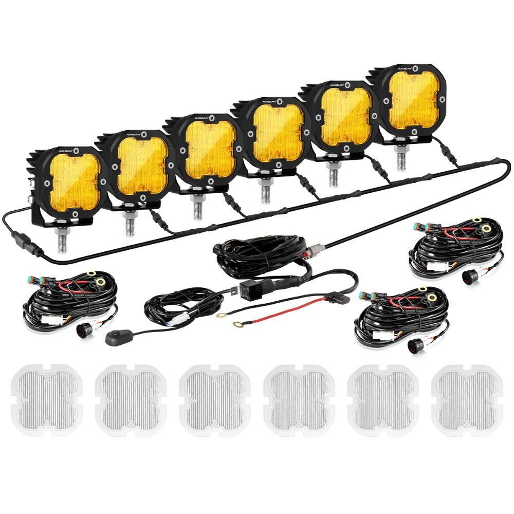 XP-ULTRA Series 3 Inch 80W 9600LM LED Pods Lights White&amp;Amber