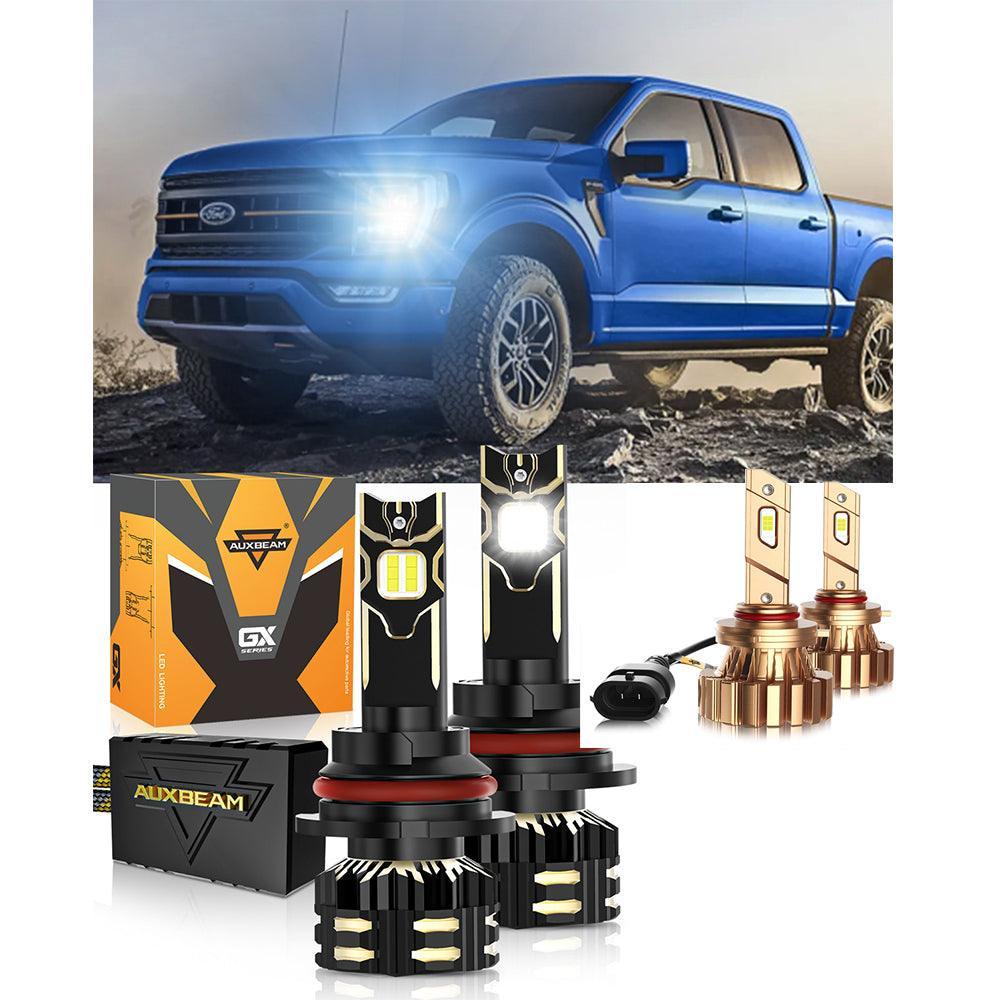 Para Ford F-150 2000-2003 9007 Paquete de bombillas LED para faros delanteros 