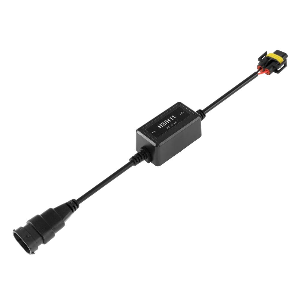 H11/H9/H8 C10-MODEL Enhanced LED Headlight Bulbs Canbus Decoder Anti-Flicker Hyper Flash No Warning Harness Resistor Conversion Kit 2pcs/set