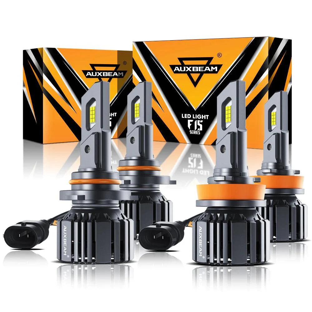 20% Smaller Size F15 Series 20000LM 90W LED Headlight Bulbs 6500K Cool White 