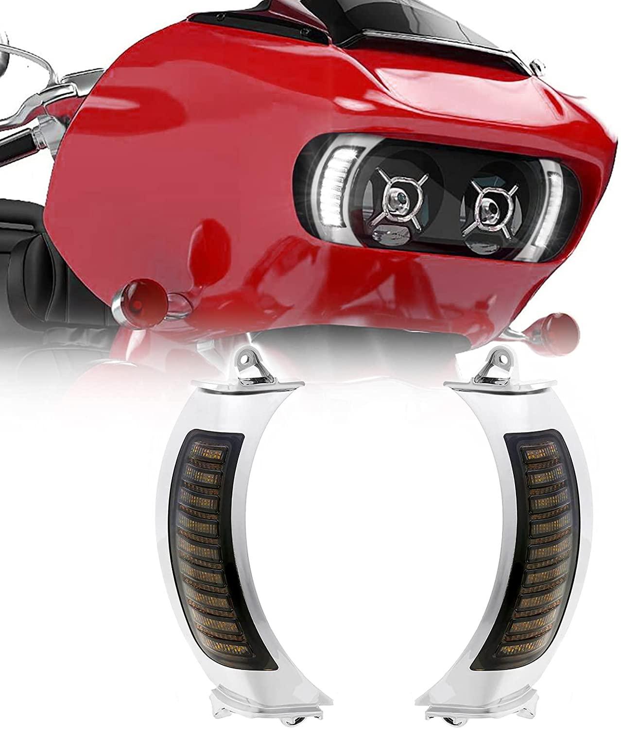 Lumières De Signalisation LED Vent Avant Avec DRL Pour Harley Road Glide MS-SG15 2015-2020