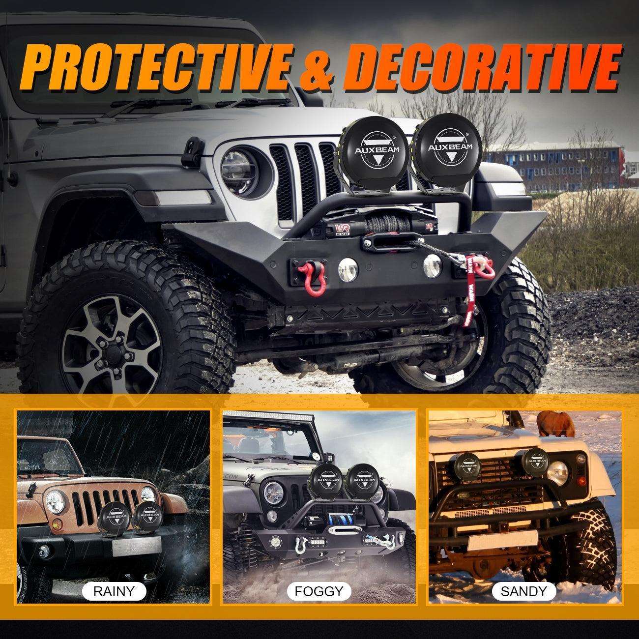 (2pcs/set) 9 INCH 270W 37776LM 360-PRO Series Custom Lens LED Driving Lights+Amber/Black Covers(Optional) for Toyota Tacoma 2016 2017 2018 2019 2020 2021