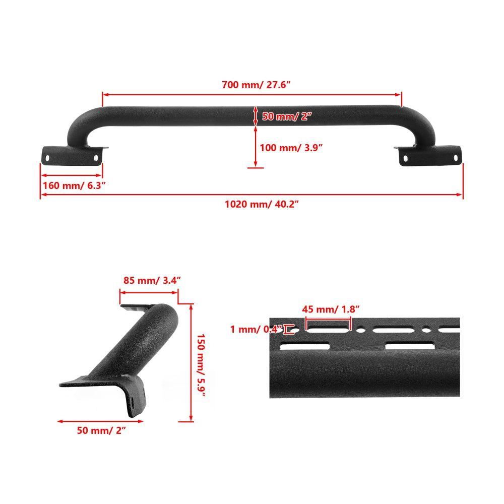5 Inch 132W White/Amber LED Pods with Amber DRL+Bull Bar For Ford Bronco 2/4 Door 2021 2022