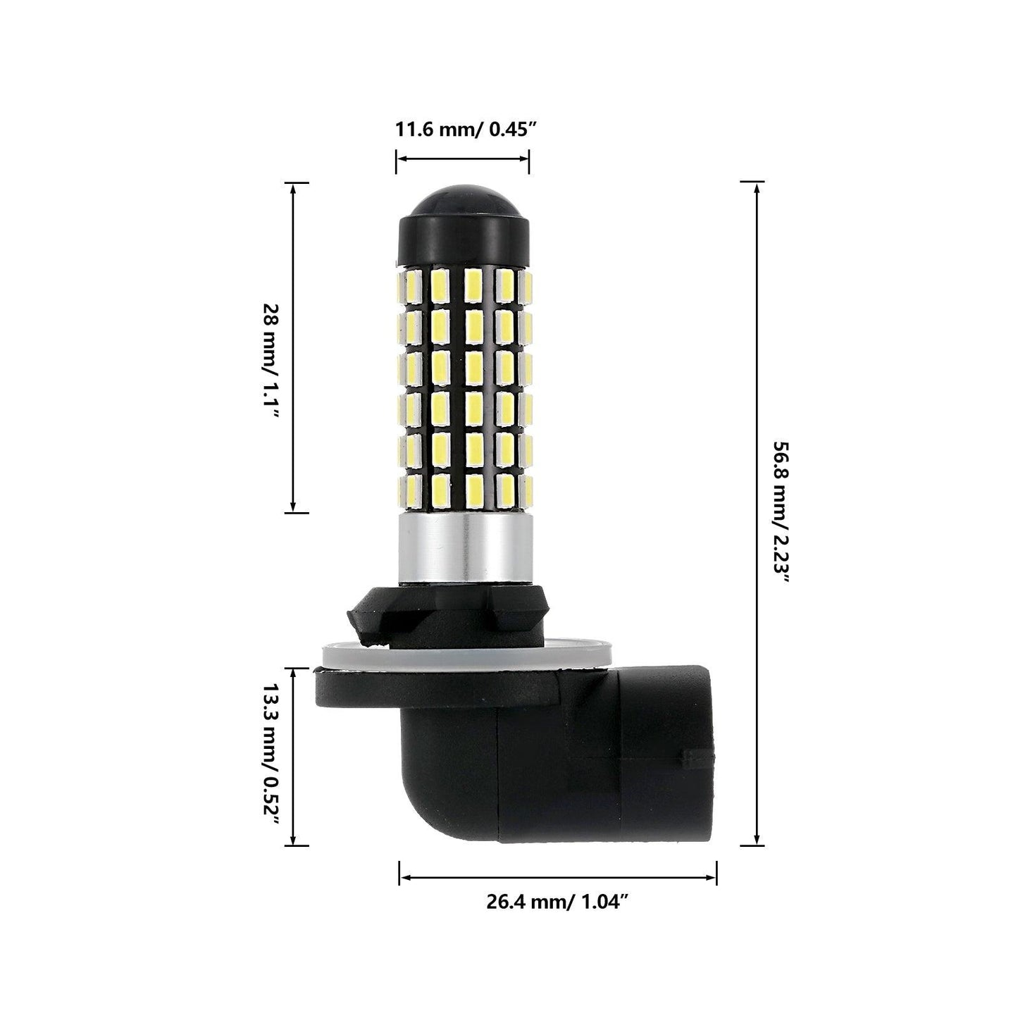 881 886 889 894 896 898 LED Fog Light/DRL Bulbs 6W 2000ML 6500K White | 2 Bulbs