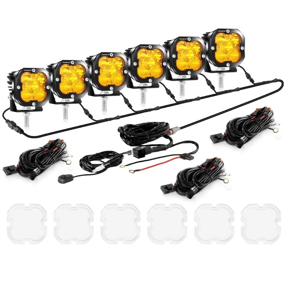 XP-ULTRA Series 3 Inch 80W 9600LM LED Pods Lights White&amp;Amber