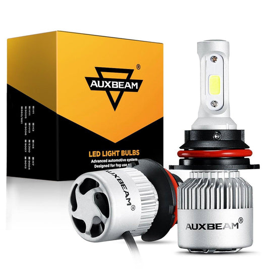 Bombillas de faros LED 9007/HB5 72W 8000ML Serie S2 Super Brightes COB 6500K Blanco frío | 2 bombillas