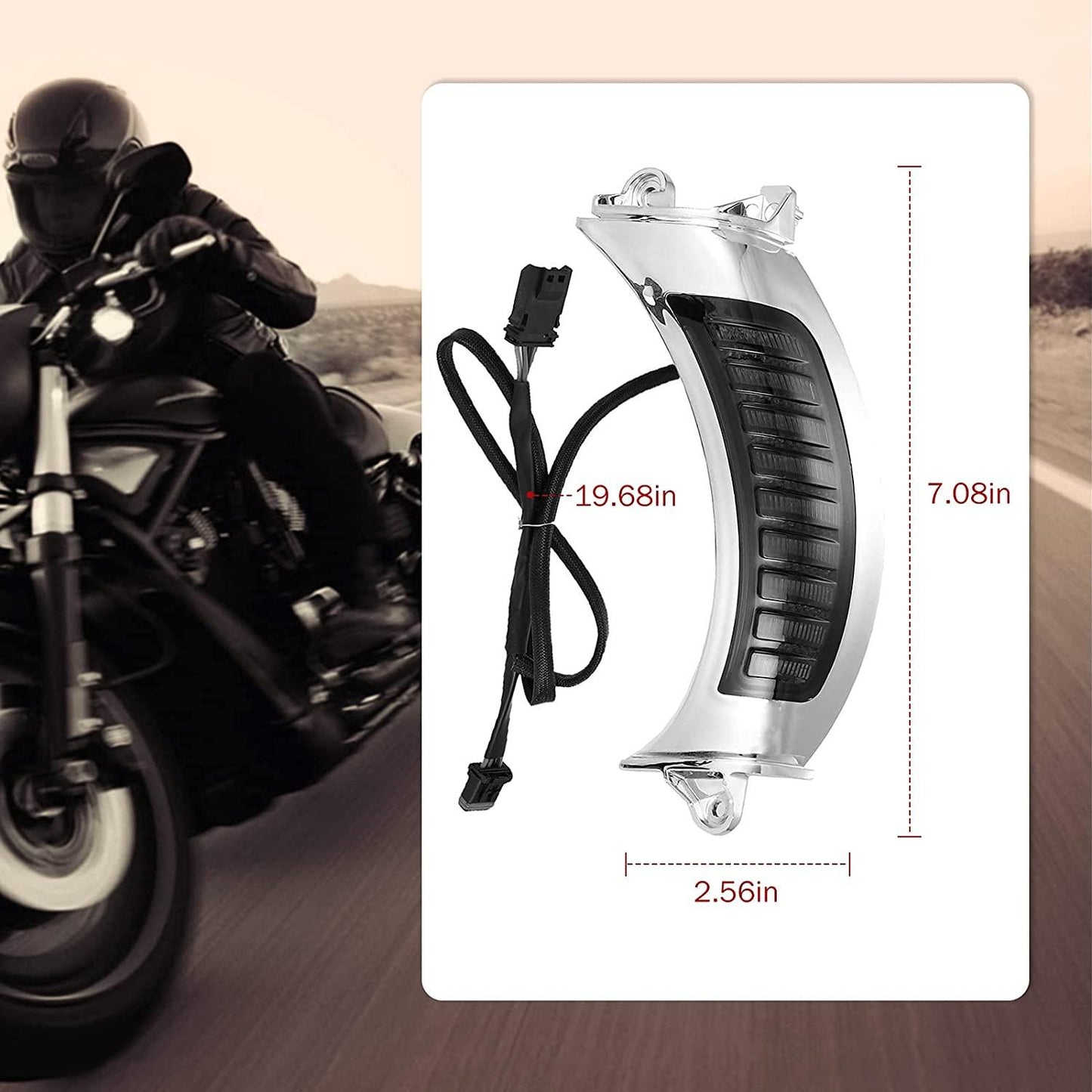 Lumières De Signalisation LED Vent Avant Avec DRL Pour Harley Road Glide MS-SG15 2015-2020