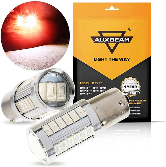 1156 P21W BA15S LED Brake Tail Light Bulbs 20W 4000LM Red 33LED Series | 2 Bulbs