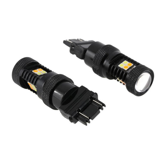 (2pcs/set) White&Amber Switchback Bake/Reverse/Tail Light LED Bulbs with Canbus-Decode