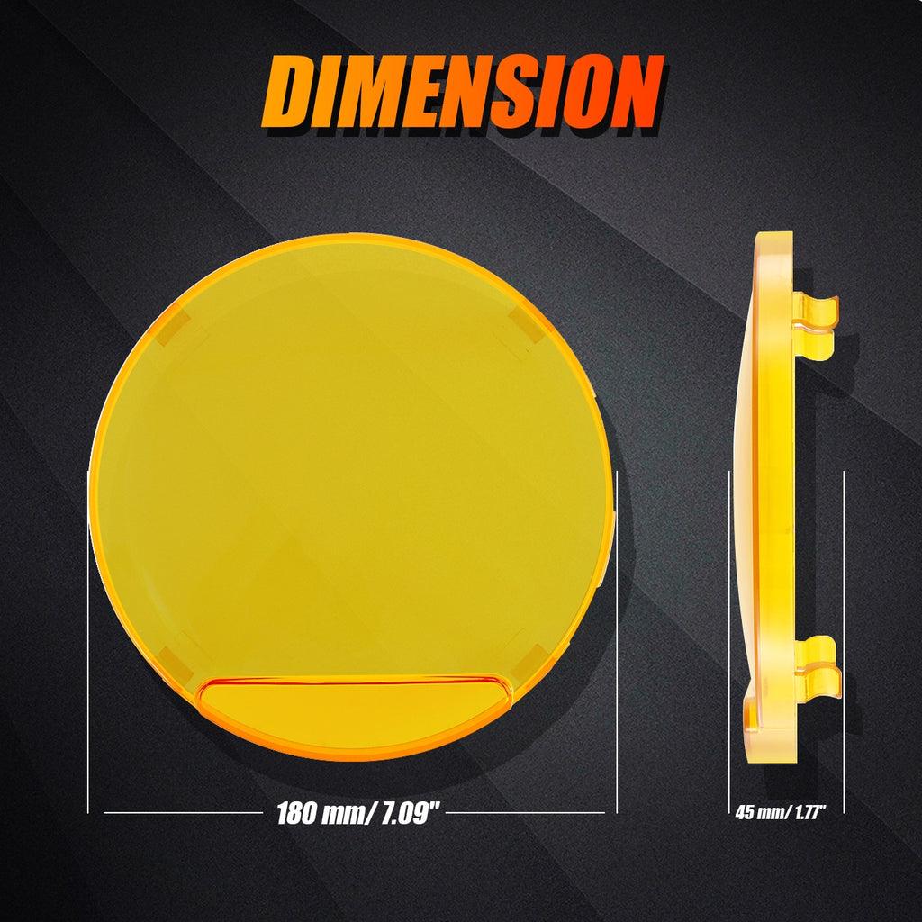 (2pcs/set) 7 Inch 240W Round Offroad LED Driving Lights with DRL+Amber/Black Covers(Optional) for SUV ATV UTV Trucks Pickup Boat 