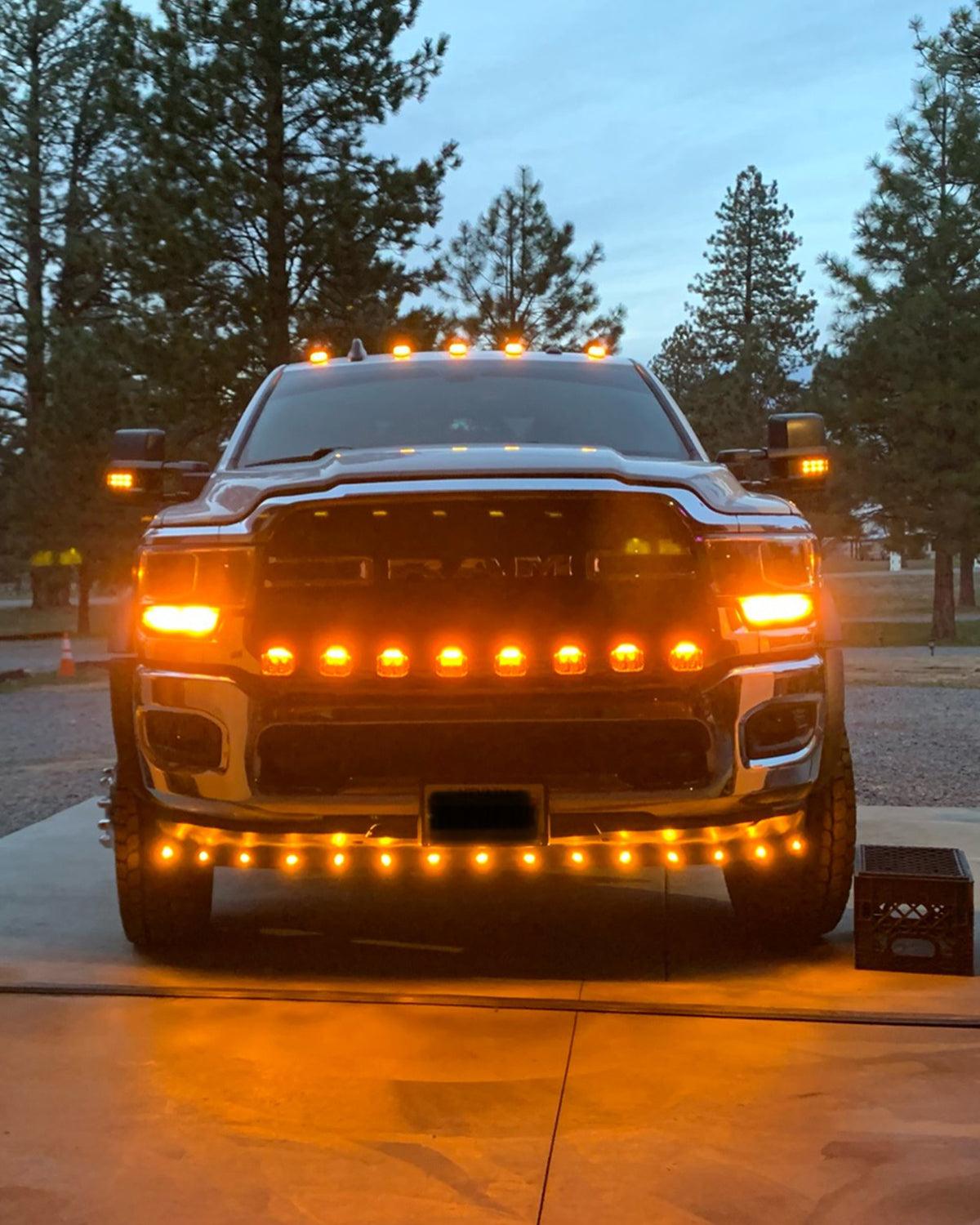 V-MAX Series | 4 Inch 92W 8960LM Combo Beam Side Shooter LED Round Pod Lights with Amber DRL 