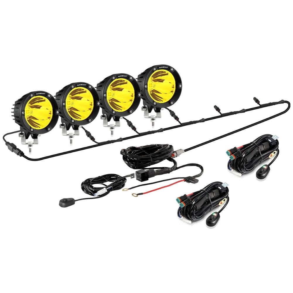 C4 Series | 4 Inch 100W Spot Round LED Pods Amber LED Driving Lights 
