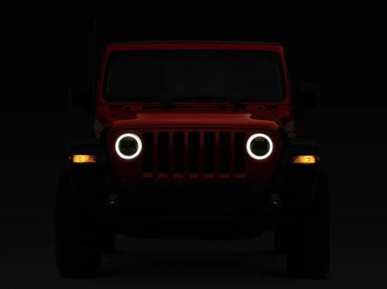 9 Inch LED Headlights with DRL Halo Ring for Jeeps Wrangler JL 2018-2024（DOT Approved）