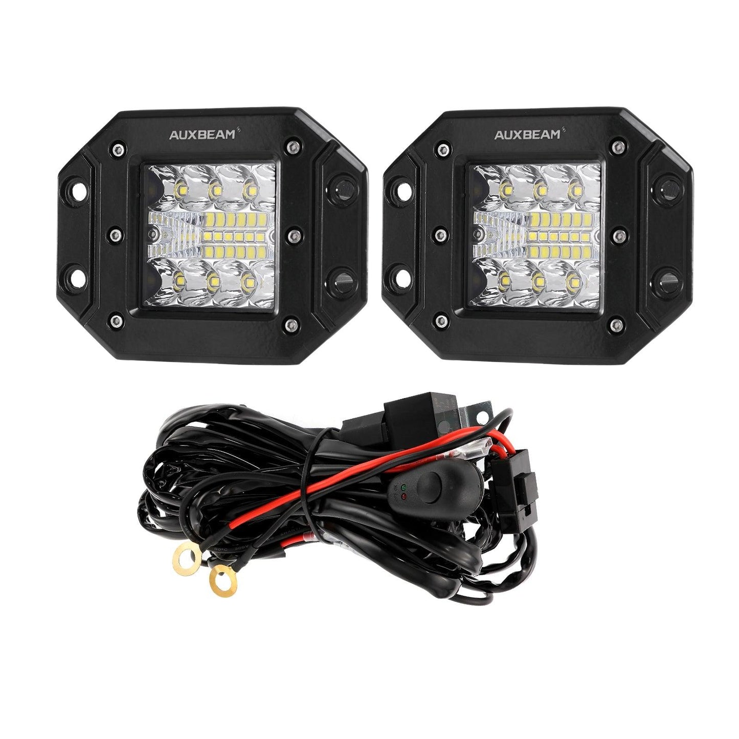 (2pcs/set) 3 Pouces LED Pods Lumière Faisceau Spot avec 2-Câbles pour Camion Jeep SUV Offroad 4x4