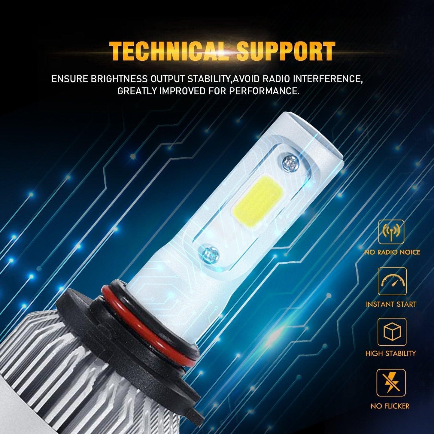 Para 2004 2005 HONDA CIVIC 9005+9006 Combo de bombillas LED de haz alto y bajo S2-Series COB haz de 360° 16000LM