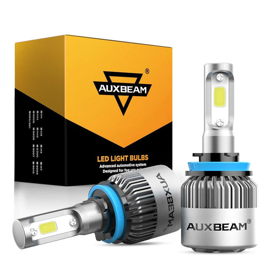 Bombillas de faros LED H11/H8/H9 72W 8000ML Serie S2 Super Brightes COB 6500K Blanco frío | 2 bombillas 
