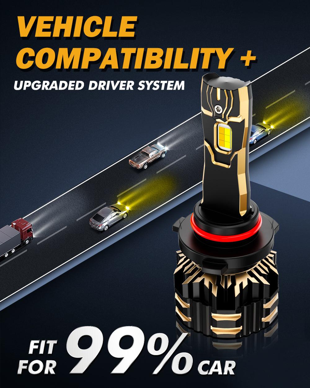 9005/HB3 LED Bulb Fog Lights/Low Beam Lights 110W 25000LM GX Bi-Color Series High Power &amp; Brightness Dual Color Switchback | 2 bulbs 