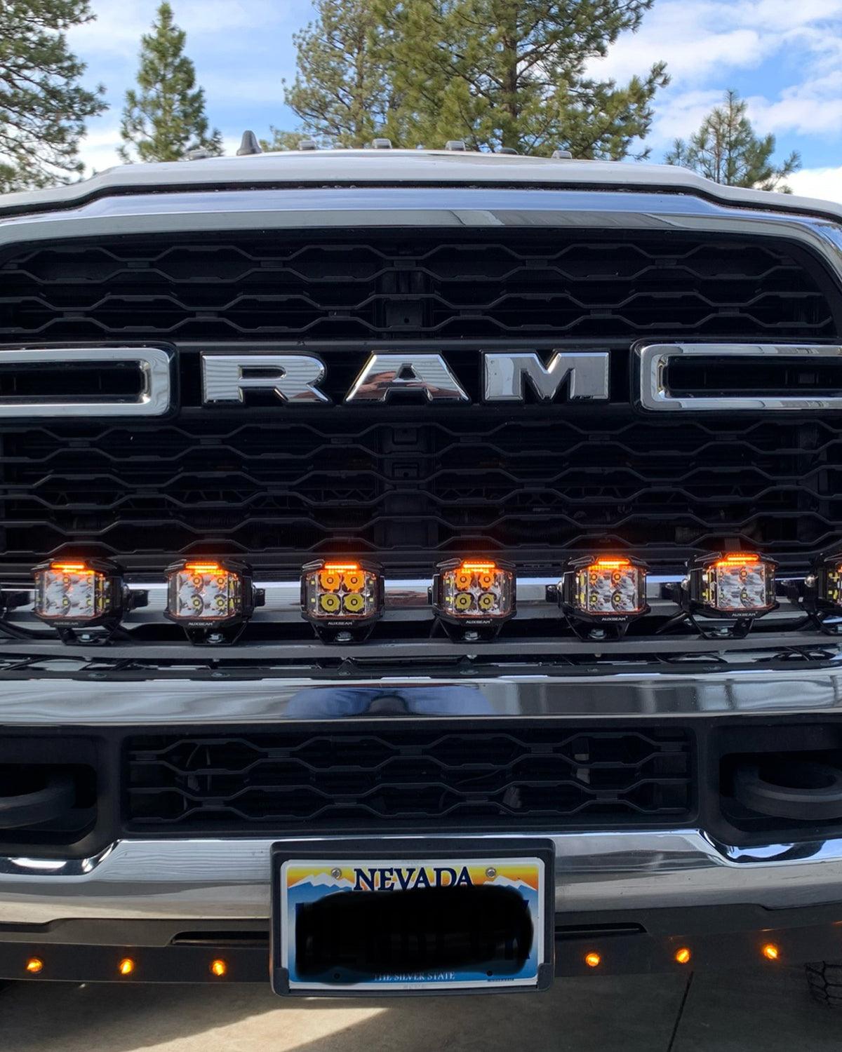 V-MAX Series | 4 Inch 92W 8960LM Combo Beam Side Shooter LED Round Pod Lights with Amber DRL 