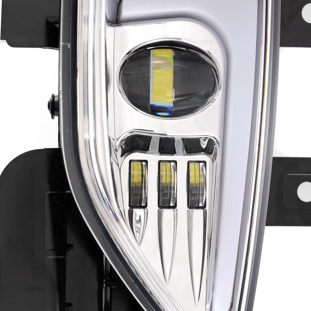(2pcs/set) 45W Feux Anti Brouillard LED DOT pour 2016-2018 Chevy Silverado 1500 Noir/Chrome