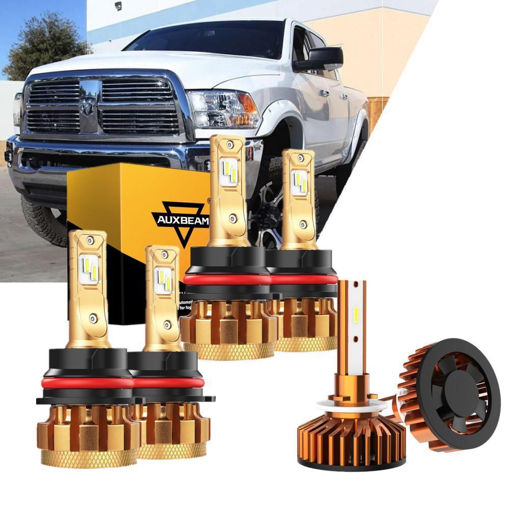 Para Dodge Ram 3500 2000-2001 (con 4 faros) Serie F-16 Plus Bombillas LED Canbus integradas de grado automotriz 14000LM Paquete de haz alto y bajo