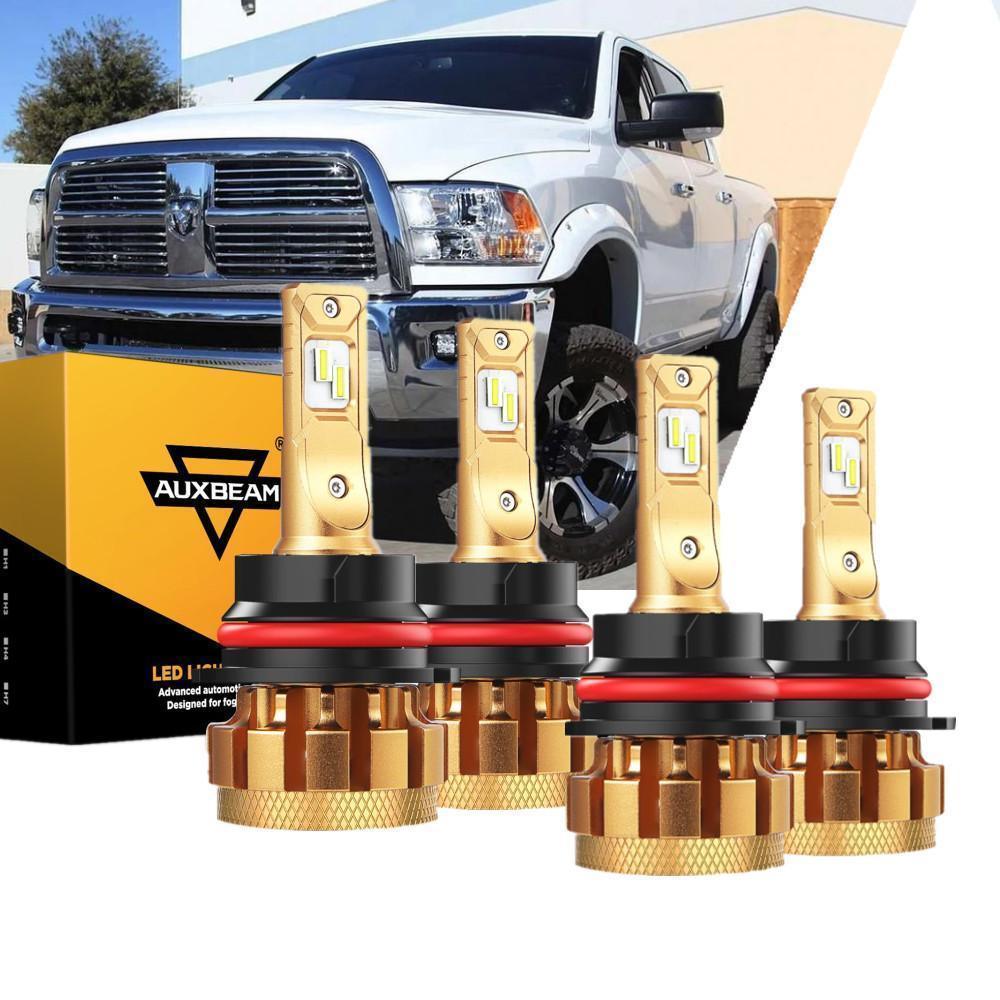 Para Dodge Ram 3500 2000-2001 (con 4 faros) Serie F-16 Plus Bombillas LED Canbus integradas de grado automotriz 14000LM Paquete de haz alto y bajo