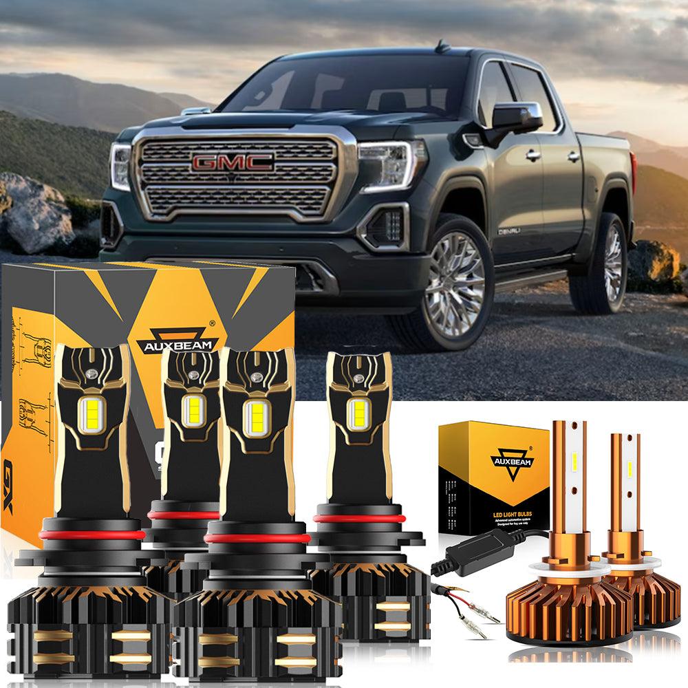 Para 2002 GMC Sierra 1500 9005 Paquete de bombillas LED para faros delanteros