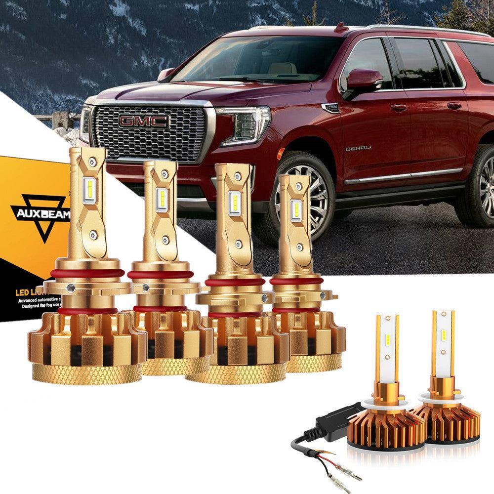 Para 2002-2006 GMC Yukon(Denali) F-16 Plus Series Canbus incorporado grado automotriz 14000LM bombillas LED paquete de haz alto y bajo