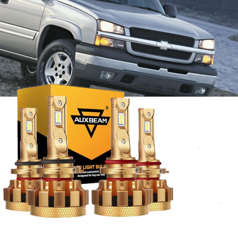 Para 2003-2004 Chevrolet Silverado 2500 F-16 Plus Series Canbus incorporado Grado automotriz 14000LM Bombillas LED Paquete de haz alto y bajo
