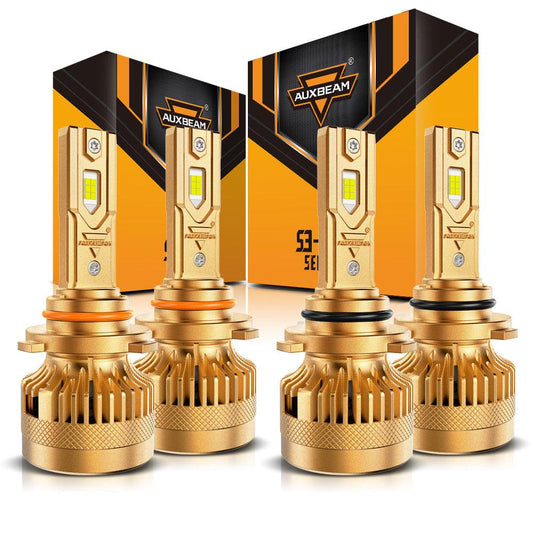 🆕9005+9006 LED Headlight Bulbs S3 Pro Series Dual Decoder CAN-BUS Error Free 12V 120W 24000LM 6500K Cool White |4 Bulbs