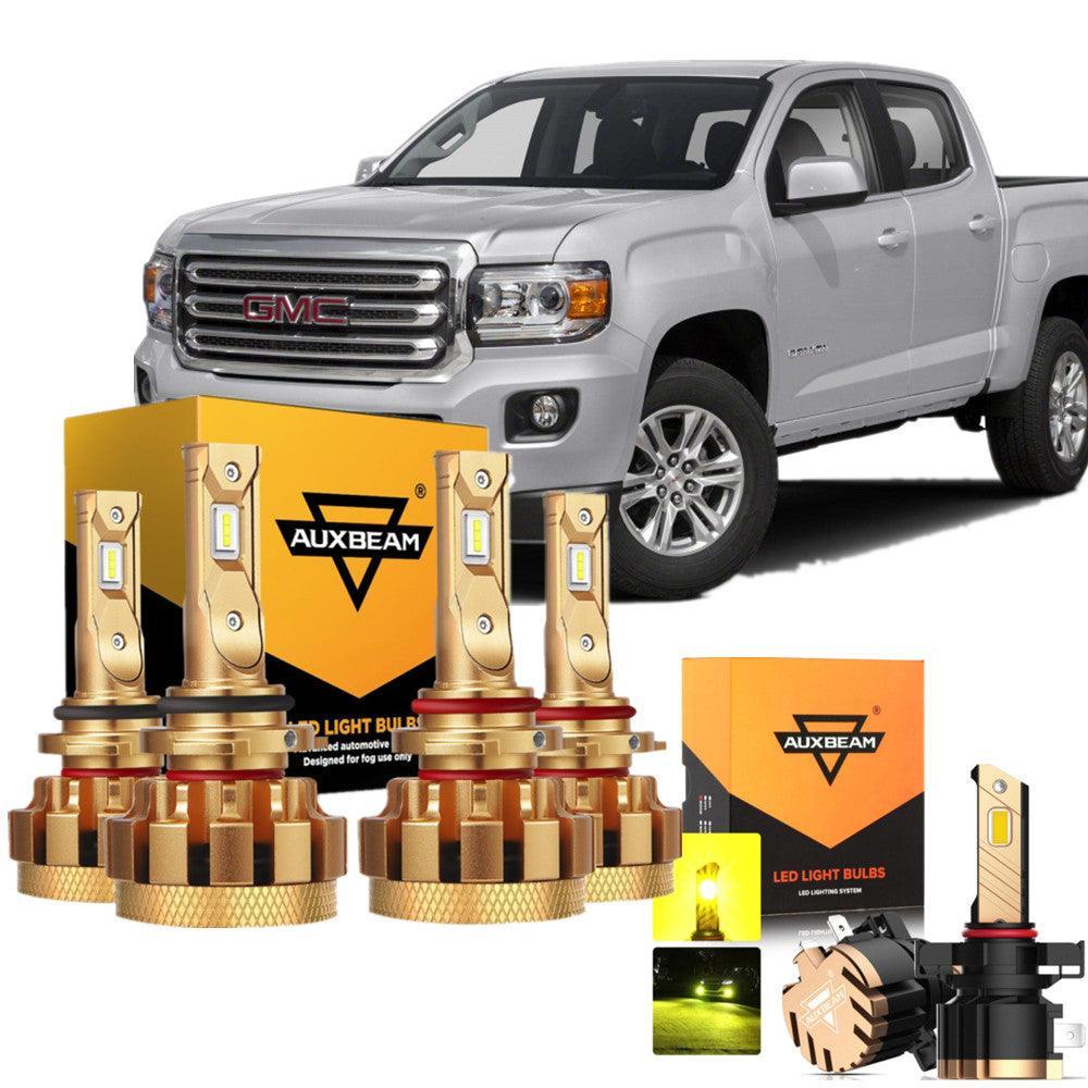 Para 2004-2008 GMC Canyon F-16 Plus Series Canbus incorporado Grado automotriz 14000LM Bombillas LED Paquete de haz alto y bajo