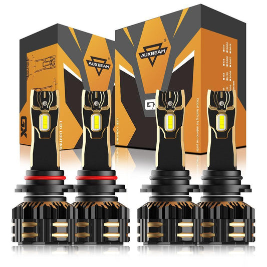 9005+9006 LED Headlight Bulbs 120W 25000ML GX Series Brigtest 6500K Cool White | 4 Bulbs