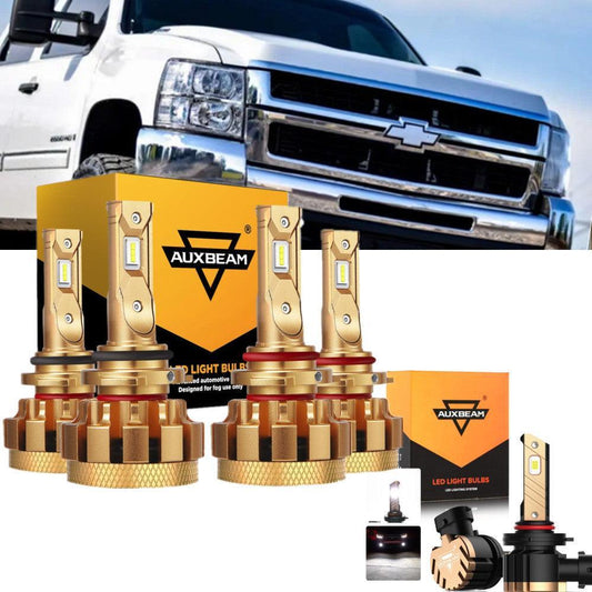 Para 2007 Chevrolet Silverado 2500 HD Classic F-16 Plus Series Canbus incorporado Grado automotriz 14000LM Bombillas LED Paquete de haz alto y bajo