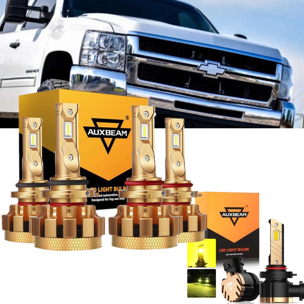 Para 2007 Chevrolet Silverado 2500 HD Classic F-16 Plus Series Canbus incorporado Grado automotriz 14000LM Bombillas LED Paquete de haz alto y bajo