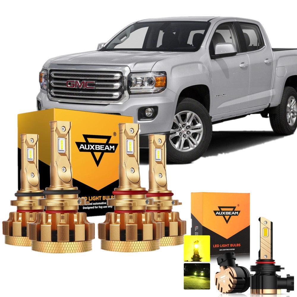 Para 2009-2012 GMC Canyon F-16 Plus Series Canbus incorporado Grado automotriz 14000LM Bombillas LED Paquete de haz alto y bajo