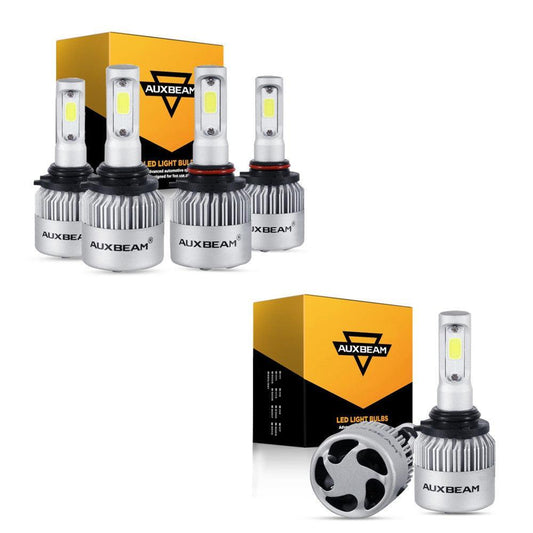 2004 2005 Mazda Miata 9005+9006 High Low Beam Combo LED Light Bulbs S2-Series COB 360° Beam 16000LM 