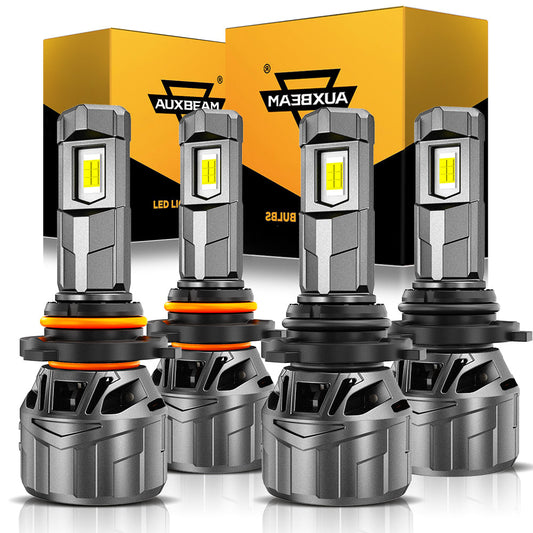 🆕9005+9006 LED Headlight Bulbs 100W 22000LM F18 Series 1:1 Mini Size 6500K Cool White | 4 Bulbs