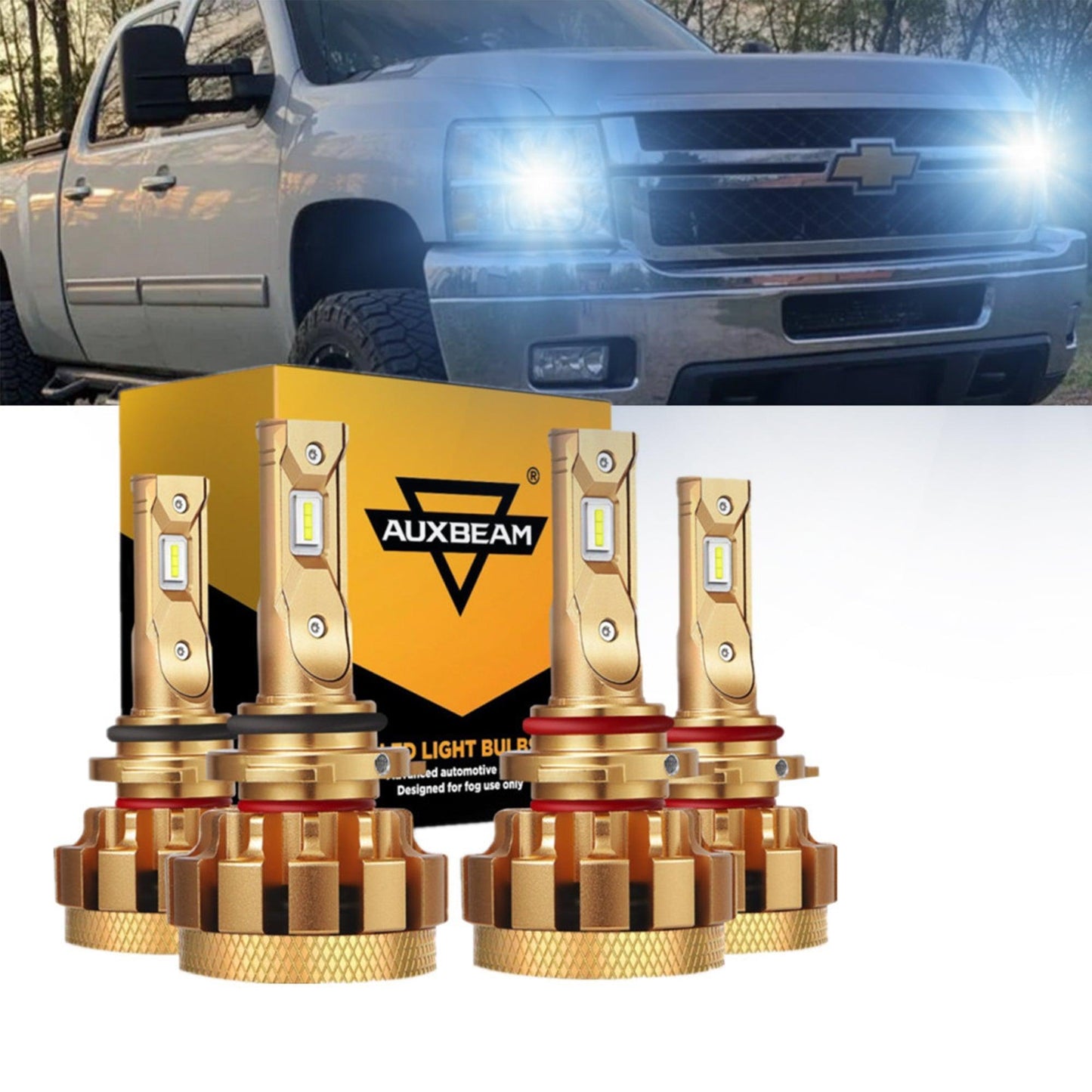 Para Chevrolet Silverado 2500 HD F-16 Plus Series 2003-2006 Canbus incorporado Grado automotriz 14000LM Bombillas LED Paquete de haz alto y bajo