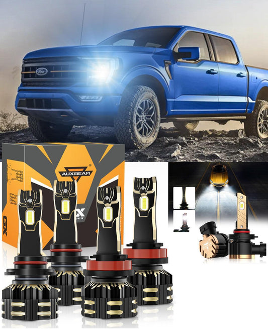 Para Ford F-150 2015-2020 9005 H11 Paquete de bombillas LED para faros delanteros 