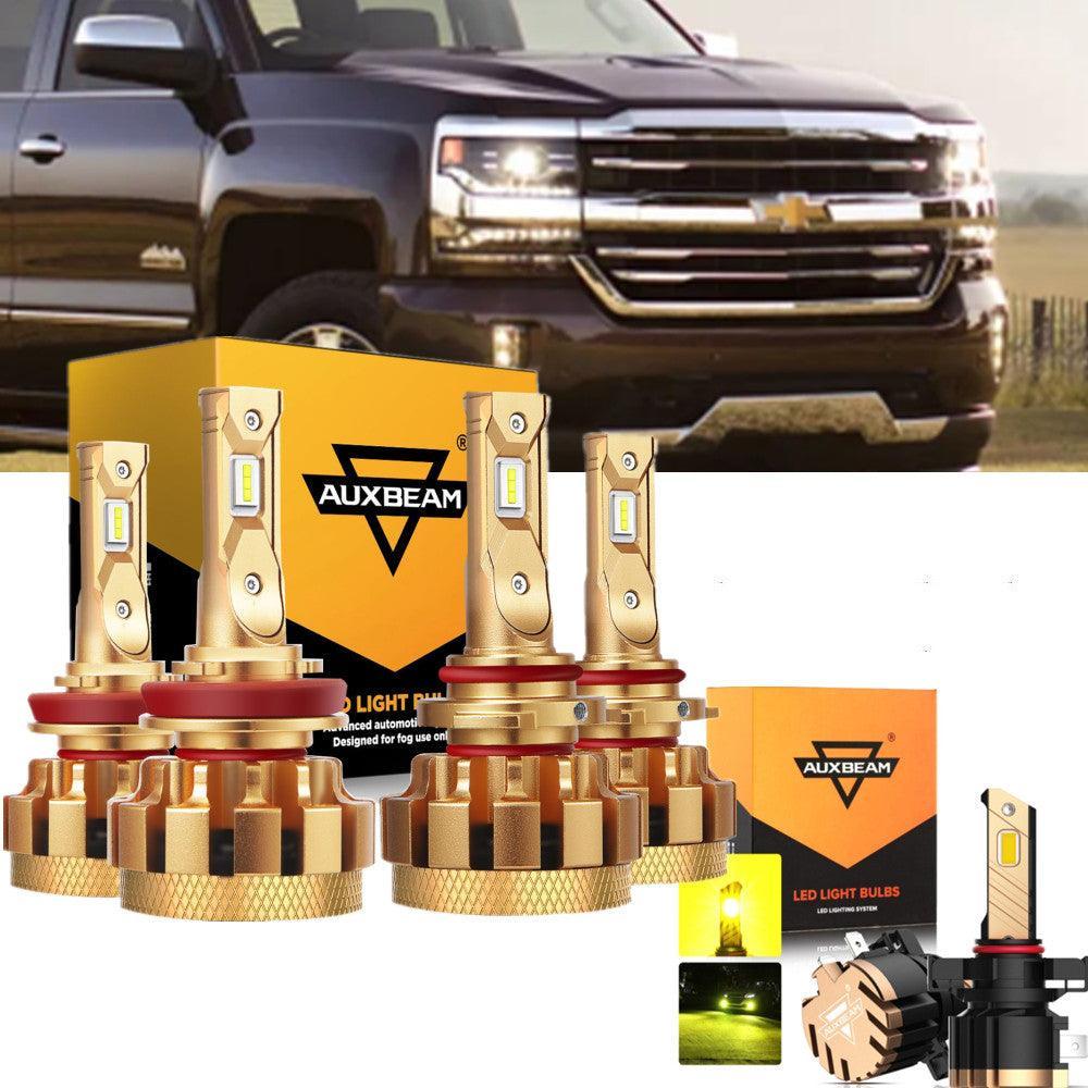 Para 2007-2019 Chevrolet Silverado 2500 HD F-16 Plus Series Canbus incorporado Grado automotriz 14000LM Bombillas LED Paquete de haz alto y bajo
