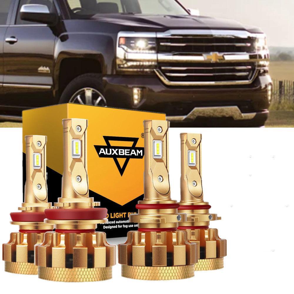 Para 2007-2019 Chevrolet Silverado 2500 HD F-16 Plus Series Canbus incorporado Grado automotriz 14000LM Bombillas LED Paquete de haz alto y bajo