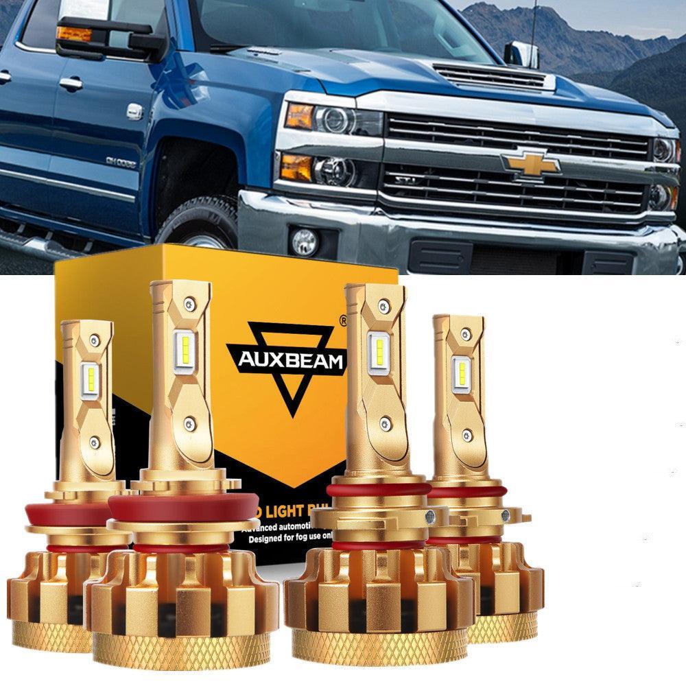 Para Chevrolet Silverado 3500 HD F-16 Plus Series 2007-2019 Canbus incorporado Grado automotriz 14000LM Bombillas LED Paquete de haz alto y bajo