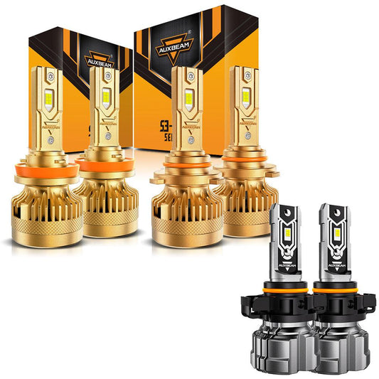 For 2007-2014 GMC Sierra 1500 2500 3500 HD S3 Pro Series Dual Decoder CAN-BUS Error Free 24000LM LED Light Bulbs High Low Beam Bundle