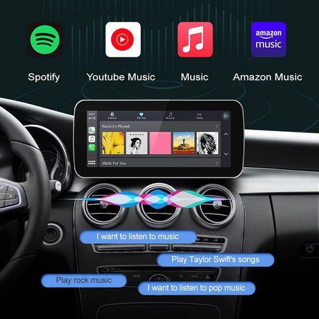 Andream Wireless Carplay Android Auto Linux Pour Mercedes Benz B C E-Class GLE GLC GLK NTG4.0/NTG4.5/NTG5.0 Radio Multimédia