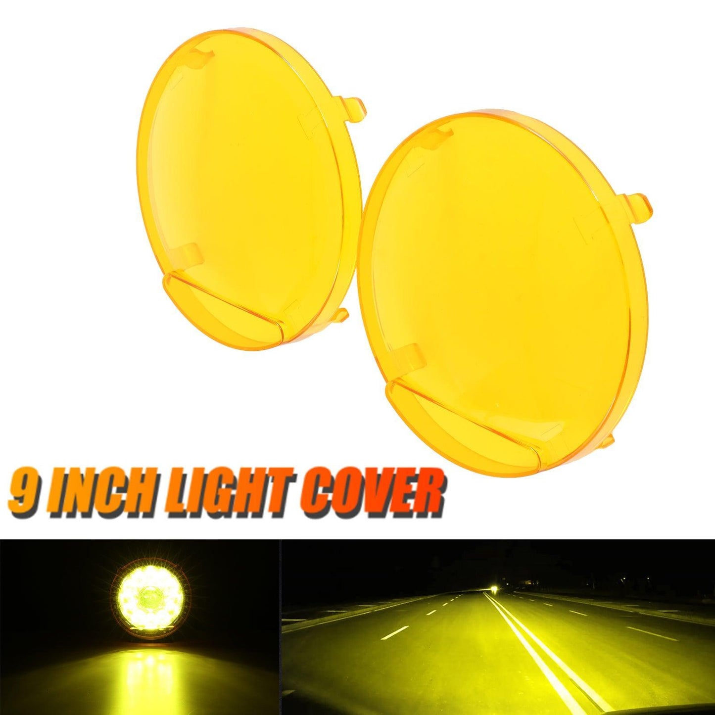 (2pcs/set) 9 INCH 270W 37776LM 360-PRO Series Custom Lens Offroad LED Driving Lights+Amber/Black Covers(Optional) for JEEP WRANGLER JL JK TJ 