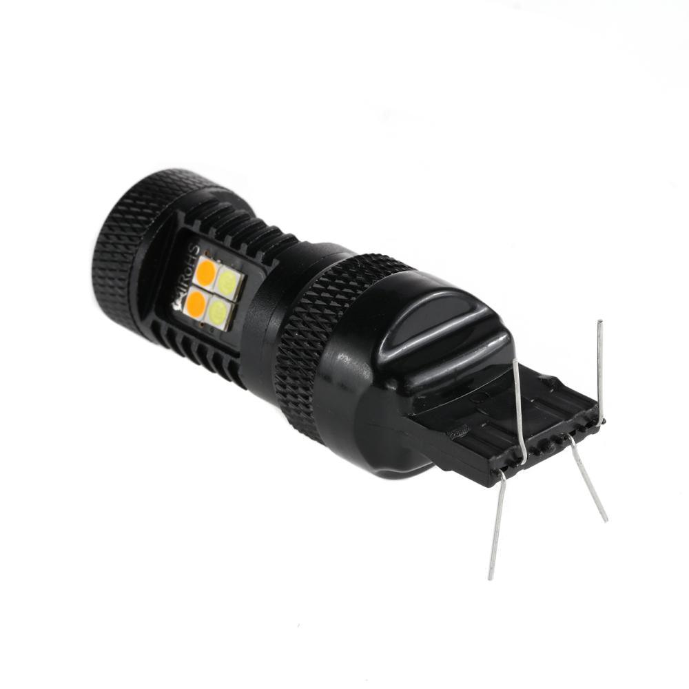 T20 7443 7440 LED Front Turn Signal & DRL Light Bulbs 300% High Brightness Dual Color Switchback White & Amber | 2 Bulbs