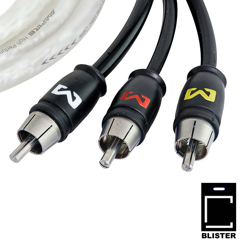 AMPIRE AV cable 550cm, 3-channel, blister packaging