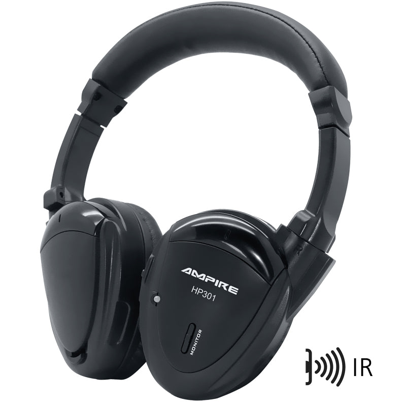 AMPIRE Dual Source Infrared-headphones, fold-flat