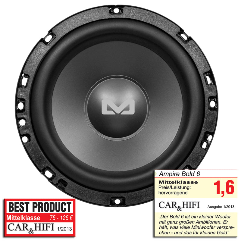 AMPIRE Dual Voice Coil Subwoofer 6,5"