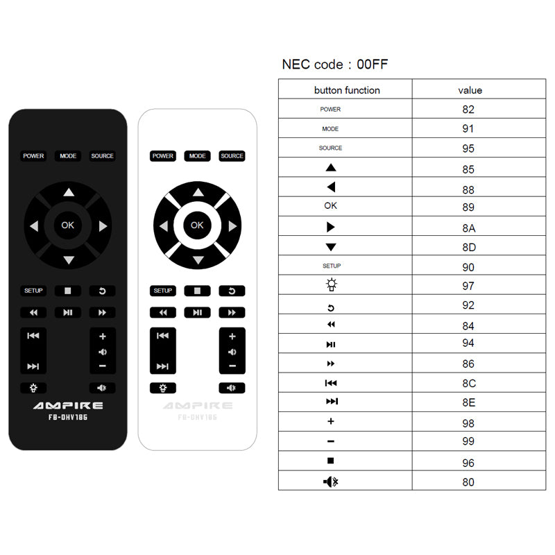 AMPIRE Full-HD ceiling monitor 47cm (18.5'') with HDMI input