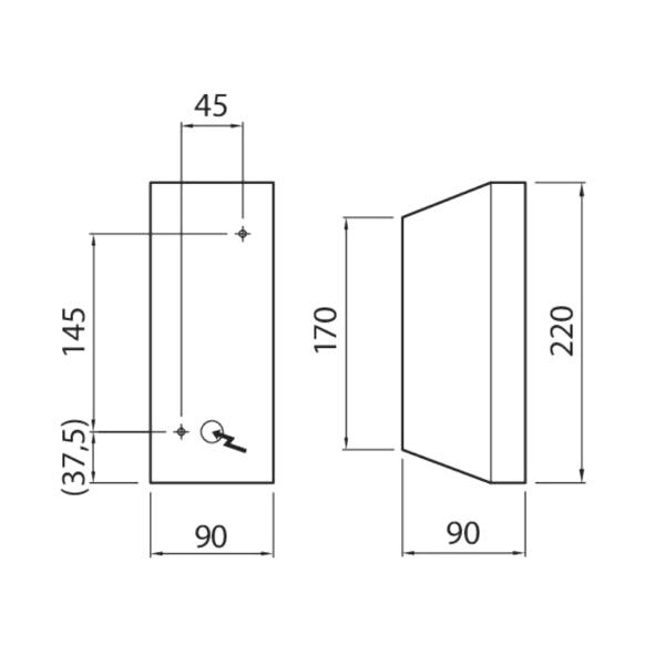 Wall lamp Airam Sala 2S, GU10 - SPEED LIGHT